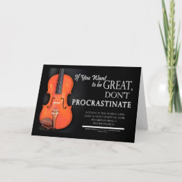 音楽のやる気を起こさせるな引用文学生-バイオリン カード