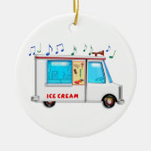 音楽のアイスクリームのトラック セラミックオーナメント (正面)