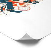 音楽のアフリカ遊のアートドラマーのギフト ポスター (角)