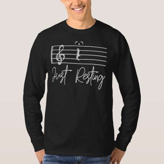音楽のインストゥルメンタル音楽を休んでいるだけ Tシャツ (正面)