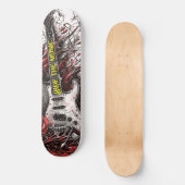 音楽のエレキギターに乗る スケートボード (正面)