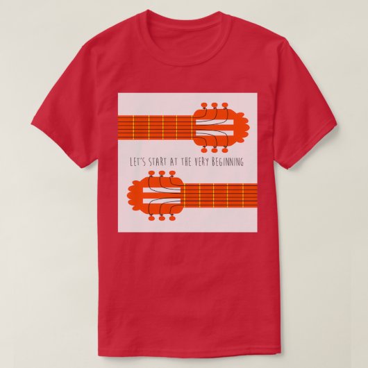 音楽のギター音 Tシャツ (デザイン正面)