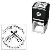 音楽のクロスヴァイオリン 名前 返送先 セルフインキングスタンプ (インサイチュ)