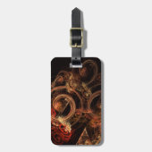 音楽のサウンド抽象芸術アートアドレス ラゲッジタグ (正面縦)