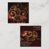 音楽のサウンド抽象芸術アートプロフェッショナル スクエア名刺 (正面/裏面)