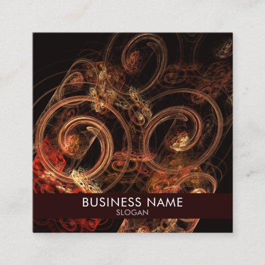 音楽のサウンド抽象芸術アートプロフェッショナル スクエア名刺 (正面)