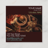 音楽のサウンド抽象芸術アートプロフェッショナル スクエア名刺 (裏面)