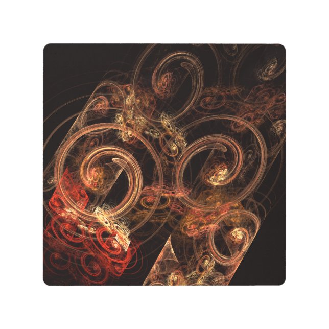 音楽のサウンド抽象芸術メタルウォールアート メタルプリント (正面)