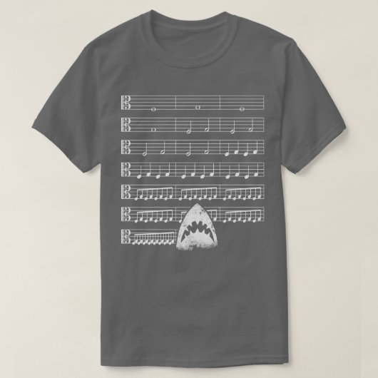 音楽のシャークFunny音楽愛好家 Tシャツ (デザイン正面)
