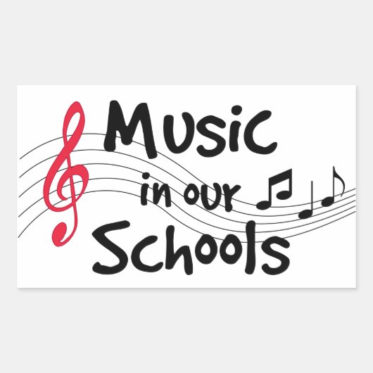 音楽のシール 長方形シール (正面)