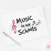 音楽のシール 長方形シール (封筒)