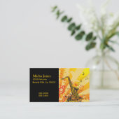 音楽のジャズ風のサクソフォーンのビーム 名刺 (スタンド正面)