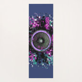 音楽のスピーカーと飛び散った絵を描 ヨガマット (裏面)