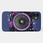 音楽のスピーカーと飛び散った絵を描 Case-Mate iPhoneケース (裏面(横))