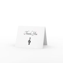音楽のト音記号 感謝のグリーティングカード