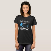 音楽のノートで人生は良い Tシャツ (正面フル)