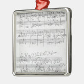 音楽のページのファクシミリ メタルオーナメント (左)
