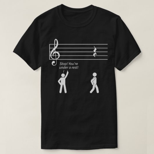 音楽のミュージシャンストップギフトの休息 Tシャツ (デザイン正面)