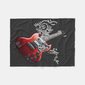 音楽のモダンスキル フリースブランケット (正面(横))