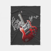 音楽のモダンスキル フリースブランケット (正面)