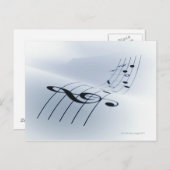 音楽のライン ポストカード (正面/裏面)