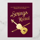 音楽のリサイタルクラシカルヴァイオリンの学校 箔招待状 (正面)