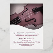 音楽のリサイタルクラシカルヴァイオリンの学校 箔招待状 (裏面)