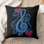 音楽のリバーシブルブルーノートピローに接続 クッション (ブランケット)