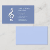 音楽のレッスンのモダンな専門の先生 名刺 (正面/裏面)