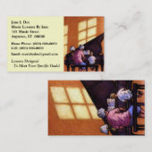 音楽のレッスンの先生のインストラクターの名刺 名刺 (正面/裏面)