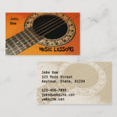 音楽のレッスンの名刺 名刺 (正面/裏面)