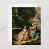 音楽のレッスン1749年 ポストカード (正面/裏面)