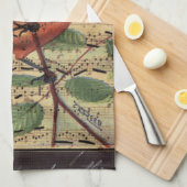 音楽のヴィンテージオリオールズ キッチンタオル (四つ折り)