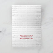 音楽の上に赤いリボンとクリスマスパイン カード (内部)