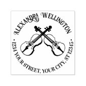 音楽の交差ヴィオリンズネーム差出人住所 セルフインキングスタンプ (デザイン)