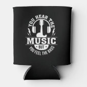 音楽の低音感じのギタープレーヤーを聞く 缶クーラー (正面)