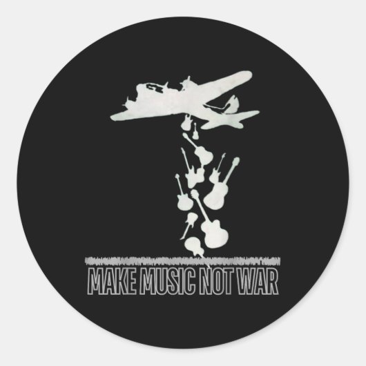音楽の作成。戦争じゃない。 ラウンドシール (正面)