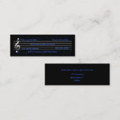 音楽の先生か指示 スキニー名刺 (正面/裏面)