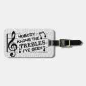 音楽の先生のおもしろいな三重の冗談|の一流のテンプレート ラゲッジタグ (正面横)