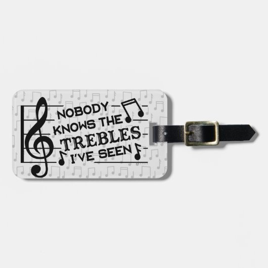 音楽の先生のおもしろいな三重の冗談|の一流のテンプレート ラゲッジタグ (正面横)