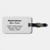 音楽の先生のおもしろいな三重の冗談|の一流のテンプレート ラゲッジタグ (裏面横)