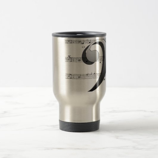 音楽の先生のためのおもしろい音楽クレフ、音符記号音楽ギフト トラベルマグ (中央)