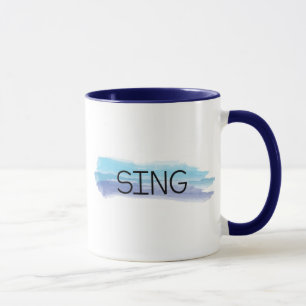 音楽の先生のための水彩画のマグを歌って下さい マグカップ