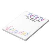 音楽の先生のための音楽+音符+教師の日ギフト ノートパッド (回転)