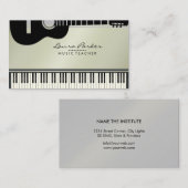 音楽の先生のギターのピアノキーボードのミュージシャン 名刺 (正面/裏面)