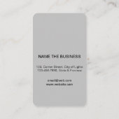 音楽の先生のギターのロゴの最小主義のミュージシャン木 名刺 (裏面)