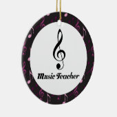 音楽の先生のクリスマスの記念品のオーナメント セラミックオーナメント (右)