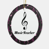 音楽の先生のクリスマスの記念品のオーナメント セラミックオーナメント (左)