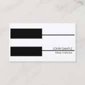 音楽の先生のピアノのレッスンのインストラクター 名刺 (正面)