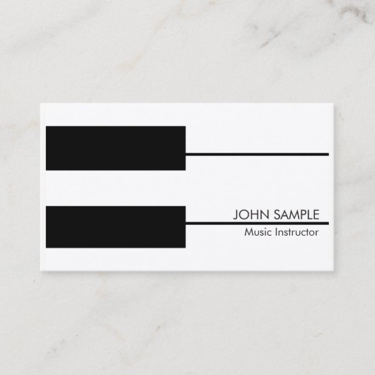 音楽の先生のピアノのレッスンのインストラクター 名刺 (正面)